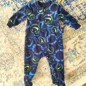 Size 6 months Nike zipper sleeper onesie new without tags